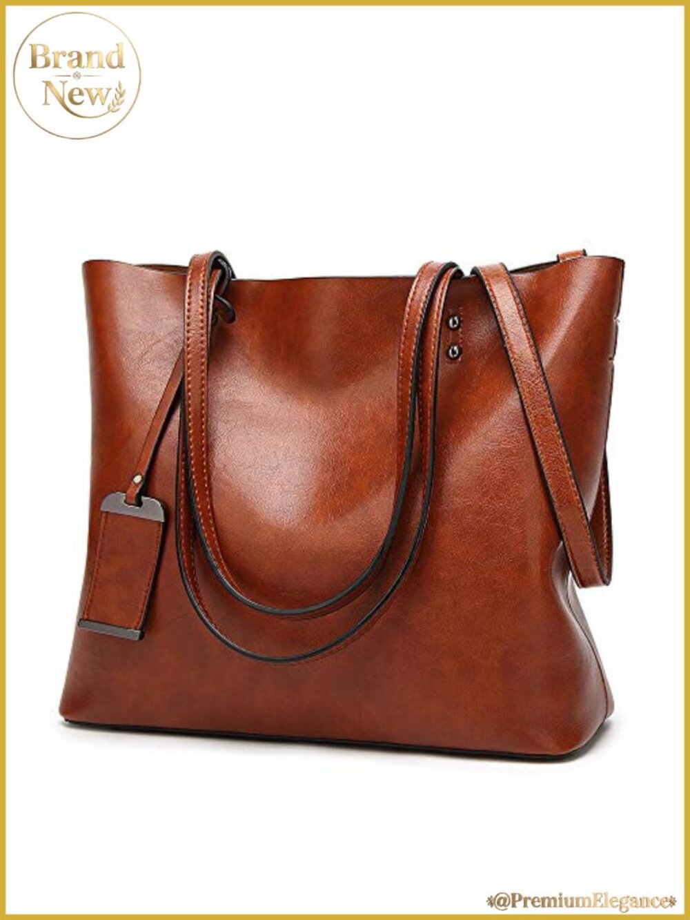 Women's Leather Satchel Handbag Top Handle Shoulder Bag Tote Purse with